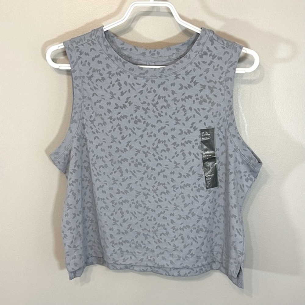 All In Motion Cropped Sleeveless High Neck Burnout Boxy Fit Size M